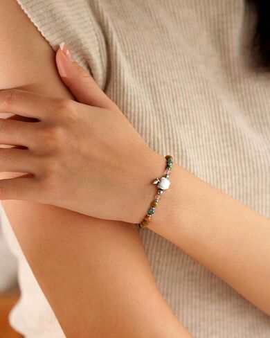 Teacher Appreciation Gifts for Women Natural Stone Apple Bracelets Birthday Teacher's Day Gifts for Teachers from Student in Kuwait