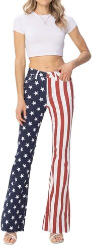 Judy Blue High Waist American Flag Print Flare in Kuwait