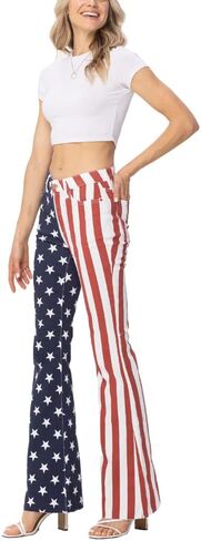 Judy Blue High Waist American Flag Print Flare in Kuwait