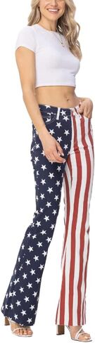 Judy Blue High Waist American Flag Print Flare in Kuwait