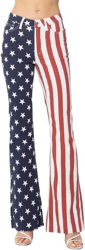 Judy Blue High Waist American Flag Print Flare in Kuwait