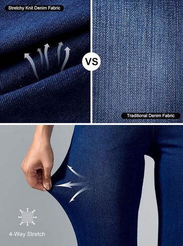 Rammus Flare Jeans for Women Crossover High Waisted Bell Bottom Jeans Trendy Yoga Pants Stretchy Flare Leggings with Pockets in Saudi Arabia