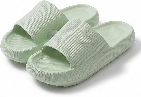 House Slides for Women Men,Bathroom Shower Shoes Non-Slip,Soft Pillow Slippers,Lightweight Thick Sole Beach Sandals in Kuwait