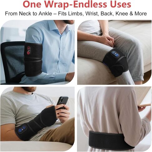 Cordless Arm Heating Pad Wrap with Red Light, 5000mAh Rechargeable Elbow Heating Pad Sleeve, Large Heated Arm Wrap with 3 Heat Levels, Timer, Heating Pad for Arms & Elbow in Saudi Arabia