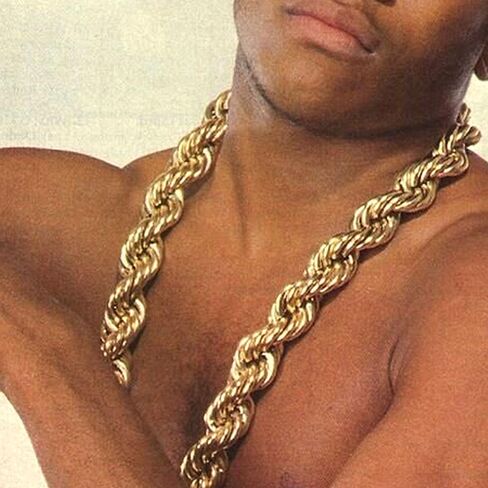 RUNDMC 30 مم سلسلة حبل دوكي ذهبية كبيرة 1980s سلسلة حبل كبيرة 80s 20 مم 16 مم in Kuwait