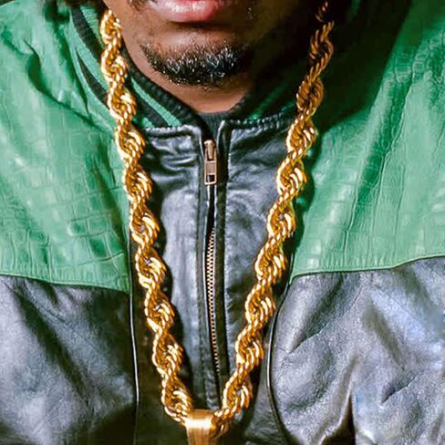 RUNDMC 30 مم سلسلة حبل دوكي ذهبية كبيرة 1980s سلسلة حبل كبيرة 80s 20 مم 16 مم in Kuwait