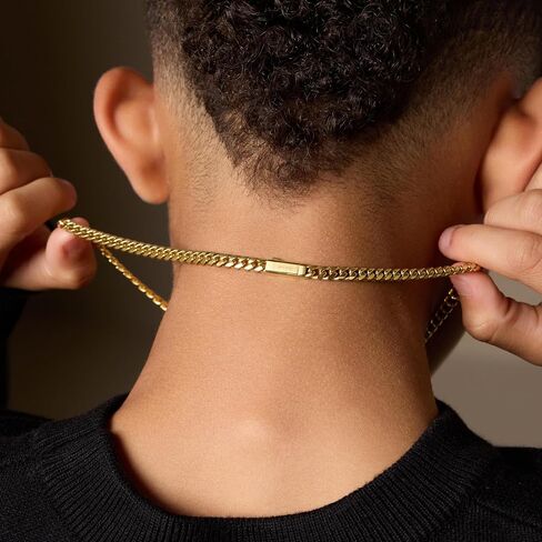 JAXXON - Youth Cuban Link Chain - Gold & Silver, 16-18 inch in Saudi Arabia