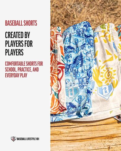 Baseball Lifestyle 101 Men's Saddle Up N Swing Mesh Shorts with Side Pockets and Elastic Waist, 5 in Inseam S-2XL Sizes in Saudi Arabia