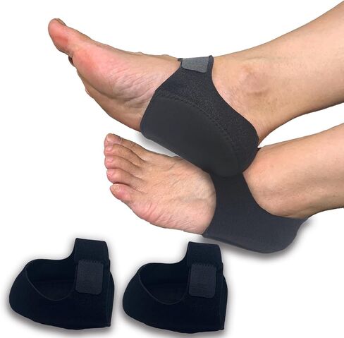 Heel Cushion, Gel Heel Cups for Heel Pain Plantar Fasciitis, Heel Protectors Heel Pads Great for Aching Feet,Tendinitis, Bone spur, Cracked Heel Repair,for Men & Women (Black) in Saudi Arabia