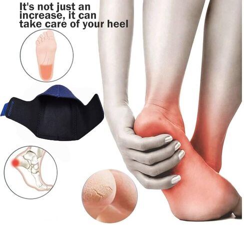 Heel Cushion, Gel Heel Cups for Heel Pain Plantar Fasciitis, Heel Protectors Heel Pads Great for Aching Feet,Tendinitis, Bone spur, Cracked Heel Repair,for Men & Women (Black) in Saudi Arabia