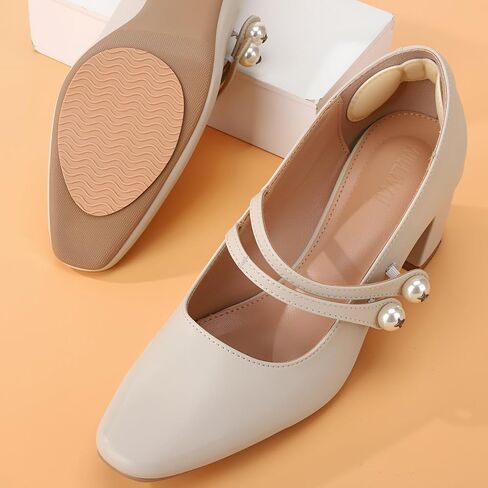 JATEBI 6 Pairs Non Slip Shoe Pads and 2 Pairs Heel Grips Combo Teardrop Sole Protectors Anti Slip Inserts for High Heels Flats Loafers Sneakers Pumps Dress Shoes Black Beige Khaki in Kuwait