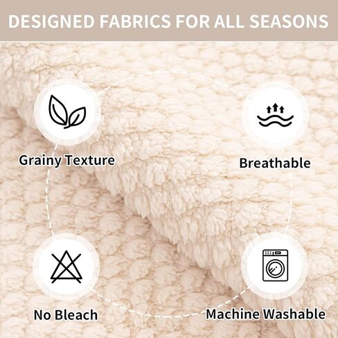 Couch Covers for Sofa, Non Slip Couch Covers for Dogs, Funny Fuzzy Sofa Cover Washable, Non Slip Sofa Slipcovers Furniture Protector for L Shaped(1PC,Beige White,36"×71") in Saudi Arabia