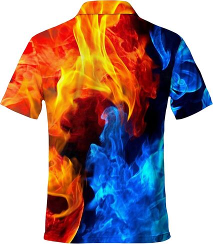 ACEPrints Hawaiian Polo Shirts for Men Mens Polo Shirts Short Sleeve Button Up Shirt Men Golf Shirts O1 in Saudi Arabia