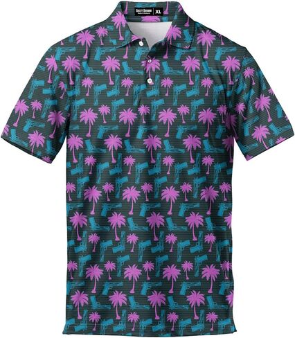 ACEPrints Hawaiian Polo Shirts for Men Mens Polo Shirts Short Sleeve Button Up Shirt Men Golf Shirts O1 in Saudi Arabia