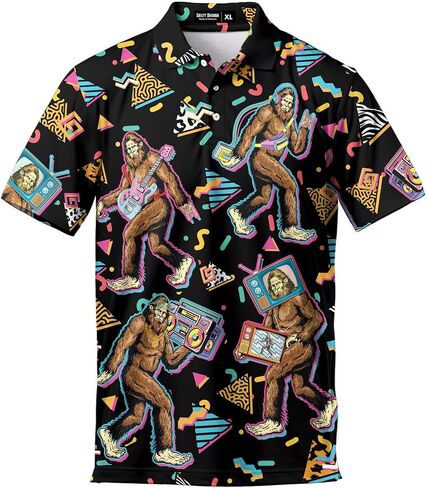 ACEPrints Hawaiian Polo Shirts for Men Mens Polo Shirts Short Sleeve Button Up Shirt Men Golf Shirts O1 in Saudi Arabia