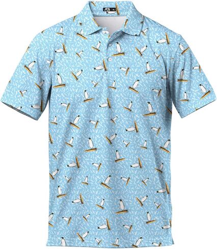 ACEPrints Hawaiian Polo Shirts for Men Mens Polo Shirts Short Sleeve Button Up Shirt Men Golf Shirts O1 in Saudi Arabia