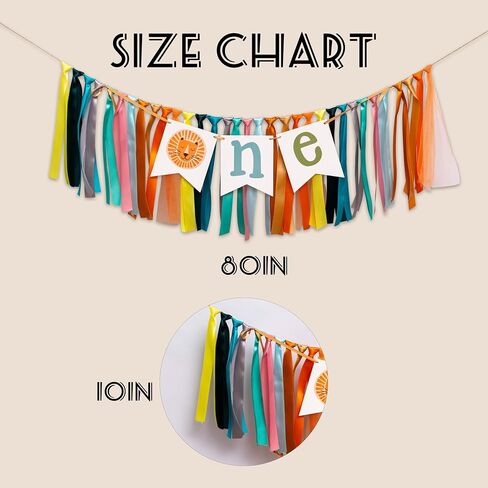Gostman Wild One Lion High Chair Banner - Jungle Safari 1st Birthday Party Decoration, Lion Sign One Party Celebration Decor (lion one banner) in Saudi Arabia
