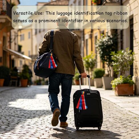 2 Pcs Luggage Identifiers Tag Ribbons, Luggage Identifiers with Button Design, Colorful Ribbon Luggage Identifier for Suitcases, Carts and Travel Bags in Saudi Arabia