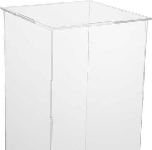 2 Pcs Display Cube Pedestal 23.6 Inch Tall Art Sculpture Stand, Acrylic Flower Stand, Clear Display Riser Box for Wedding, Birthday, Banquet Parties Decor in Saudi Arabia