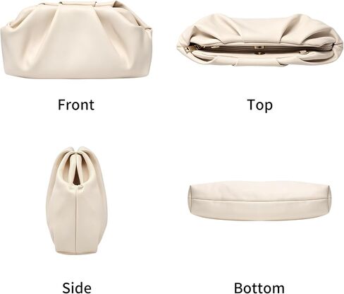 Cream Clutch Purse, Womens Clutch Purse with Gold Detachable Chain, Leather Clutch Bags for Women for Wedding Party Evening Bag Gift in Saudi Arabia