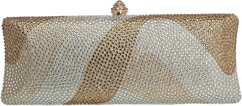 Women's Geometry Luxury Rhinestone Diamond Clutch Purse Crystal Chain Wedding Evening Handbag in Saudi Arabia