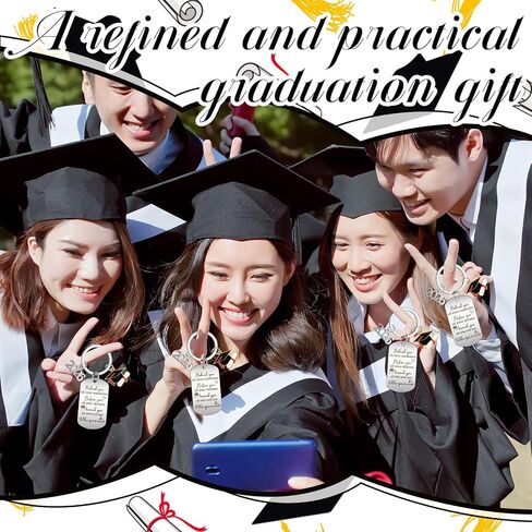 12 Pcs Class of 2026 Graduation Keychain 2026 Inspirational Stainless Steel Keychain Motivational Graduation Gifts for School Senior College Masters Degree Graduate Gift in Saudi Arabia