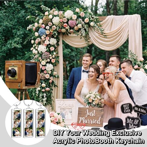 30 Pcs 1x3 Inch PU Leather Mini Photo Strip Keychain Frames Acrylic Photo Booth Keychain Picture Keyring Holder Blank for Wedding Birthday Gift Photobooth Party Favors in Kuwait