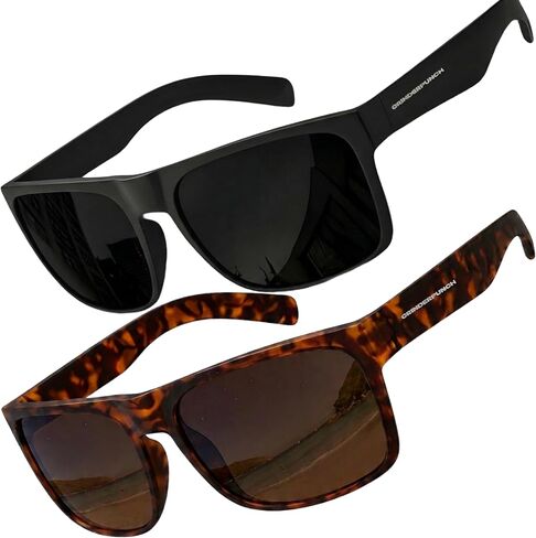 grinderPUNCH Polarized Square Sunglasses for Men UV400 Protection Driving Fishing Sunglasses Mens Shades Mirrored Sunglasses in Saudi Arabia