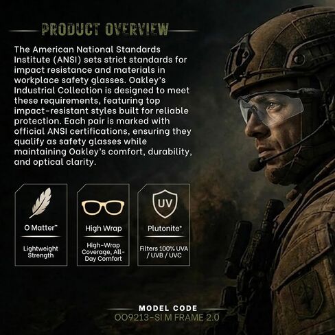Oakley Standard Issue SI M Frame 2.0 صناعي - نظارات شمسية من الزجاج الآمن بدرجة عسكرية مع مجموعة نظارات رسمية in Kuwait