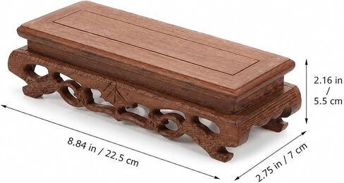 Wooden Display Stand 8.85X2.75X2.16In Solid Base for Plant Pot Riser Vase Display Figurine Holder Tabletop Craft Pedestal in Saudi Arabia
