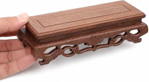 Wooden Display Stand 8.85X2.75X2.16In Solid Base for Plant Pot Riser Vase Display Figurine Holder Tabletop Craft Pedestal in Saudi Arabia
