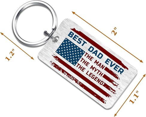 Dad Fathers Day Keychain Gifts from Daughter - Flag Keychain for My Father, Dad Birthday Retirement Present for Men, The Man The Myth The Legend in Saudi Arabia