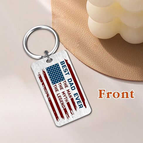 Dad Fathers Day Keychain Gifts from Daughter - Flag Keychain for My Father, Dad Birthday Retirement Present for Men, The Man The Myth The Legend in Saudi Arabia