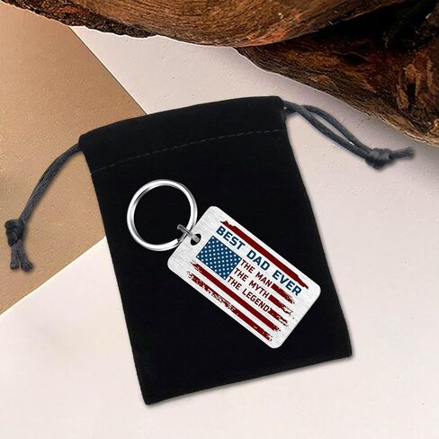 Dad Fathers Day Keychain Gifts from Daughter - Flag Keychain for My Father, Dad Birthday Retirement Present for Men, The Man The Myth The Legend in Saudi Arabia