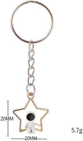ARFUKA Keychain Astronaut with Sun and Moon Pendant Keychains Keyring Metal Unisex Key Organizer Holder Funny Keyring Birthday Christmas Wedding Valentine's Day Gift for Men and Women Pack of 2 in Saudi Arabia