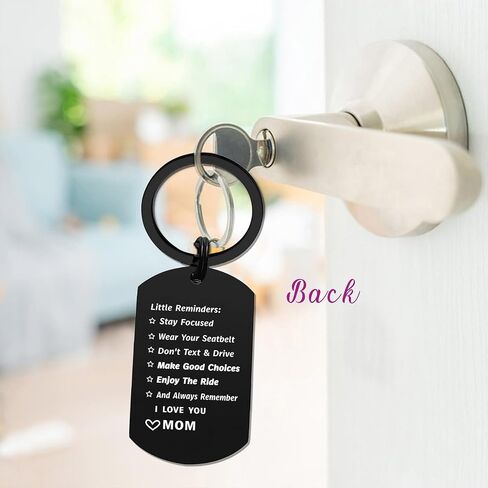 EE&YU Son Gifts from Loved Mom - Son Birthday Fathers Day Graduation Gifts, Drive Safe Keychain for Boys New Driver in Kuwait