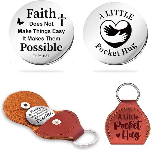 Christian Pocket Hug Token,Bible Verses Long Distance Relationship Gifts Religious Gifts for Women Men Christians in Saudi Arabia