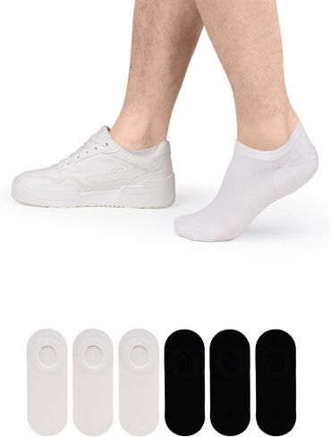 Hugh Ugoli Men Bamboo No Show Socks, Non Slip, Soft,Thin, Low Cut, Seamless Toe, Shoe Size: 11-13/8-11 6&12 Pairs in Saudi Arabia