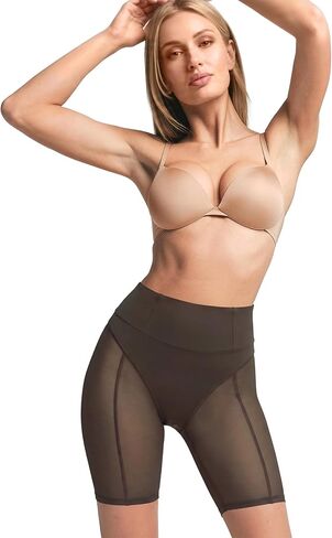 Cosonsen Women's High Waisted Mesh Biker Shorts Sexy Sheer See Through Skinny Shorts for Clubwear Streetwear in Saudi Arabia