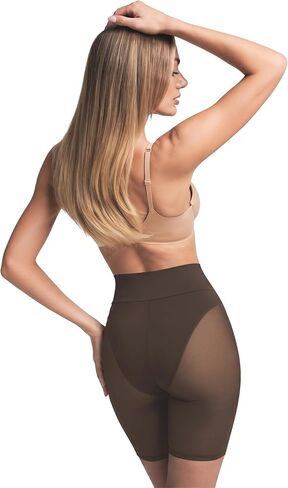 Cosonsen Women's High Waisted Mesh Biker Shorts Sexy Sheer See Through Skinny Shorts for Clubwear Streetwear in Saudi Arabia