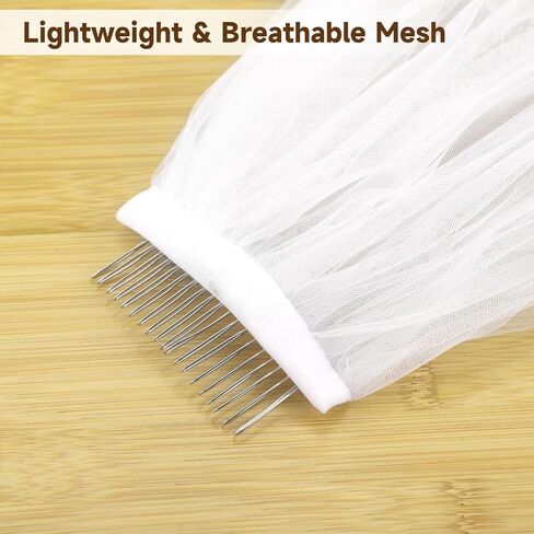 Wedding Veil Cathedral Length, White Bridal Veil, One Tier Elegant Bridal Accessories for Wedding, Length 9.8 ft / 3 m in Kuwait