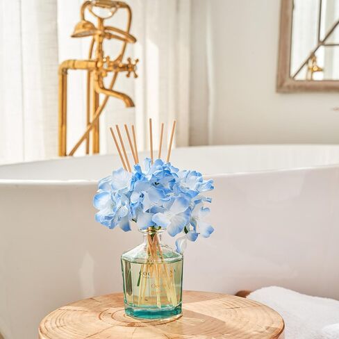 COCORRÍNA Reed Diffuser - Ocean Breeze 8.5oz Flower Reed Diffuser Set with 8 Sticks, Home Fragrance Reed Diffuser for Home Bedroom Office Bathroom Shelf Decor (Master Collection) in Saudi Arabia