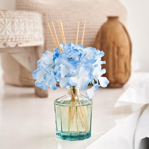 COCORRÍNA Reed Diffuser - Ocean Breeze 8.5oz Flower Reed Diffuser Set with 8 Sticks, Home Fragrance Reed Diffuser for Home Bedroom Office Bathroom Shelf Decor (Master Collection) in Saudi Arabia