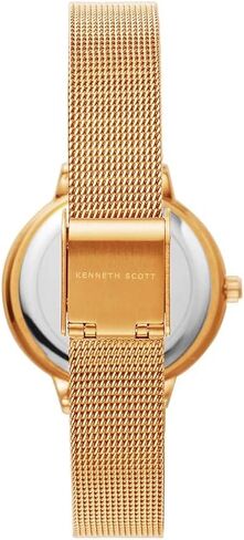 Kenneth Scott Women’s Analog Casual Watch | White Dial, Rose Gold Case & Strap, 30mm-K22523-RMKW in Saudi Arabia