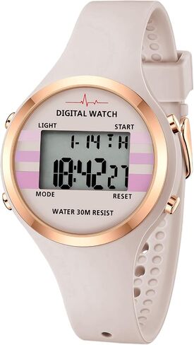 BOFAN Waterproof Sports Women's Digital Watch Chronograph Silicone Strap Watch in Saudi Arabia