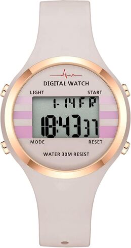 BOFAN Waterproof Sports Women's Digital Watch Chronograph Silicone Strap Watch in Saudi Arabia