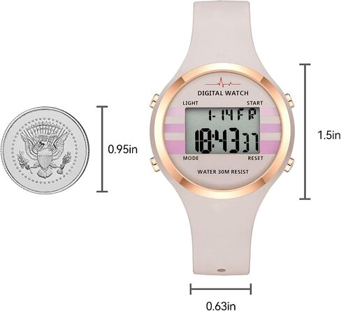 BOFAN Waterproof Sports Women's Digital Watch Chronograph Silicone Strap Watch in Saudi Arabia