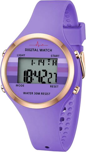 BOFAN Waterproof Sports Women's Digital Watch Chronograph Silicone Strap Watch in Saudi Arabia