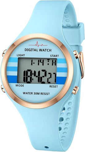 BOFAN Waterproof Sports Women's Digital Watch Chronograph Silicone Strap Watch in Saudi Arabia