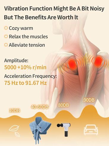 Vofuoti Heating Pad for Neck and Shoulders with Massager, Portable Heat Pad with 15000mAh Battery, Cordless Electric Weighted Heated Neck Shoulder Wrap, 16'' x 22'', 2.6lbs in Saudi Arabia